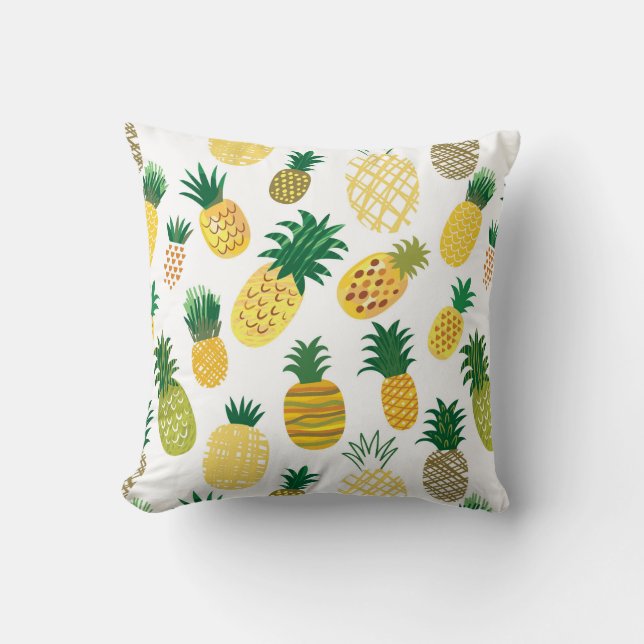 Trendy Pineapple Pattern Cushion (Front)