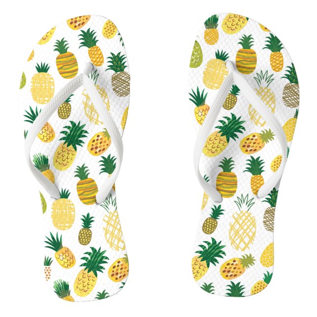 Trendy Pineapple Pattern Jandals (Footbed)