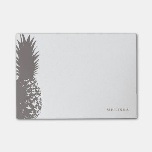 Trendy Pineapple Personalised Post It Notes