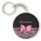 Trendy Pink And Black Leopard Hot Pink Ribbon