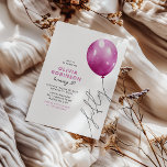 Trendy Pink Balloon 50th Birthday Invitation<br><div class="desc">Embrace the 50th chapter of your life with our stylish and unique birthday invitations. With chic typography and a 'fifty' balloon string over a white background,  our invites are sure to set the tone for a birthday party that will be remembered for years to come.</div>
