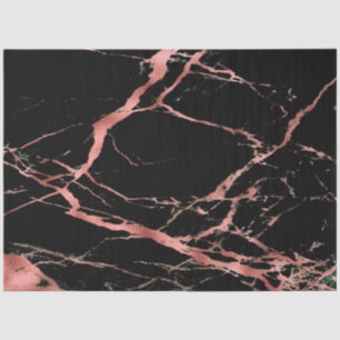 Trendy Pink Black Marble Modern Tissue Paper