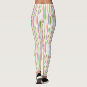 Trendy Pink Blue Yellow Green Colors Modern Leggings