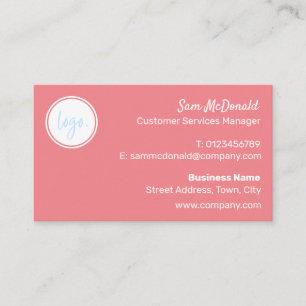 TRENDY PINK BLUSH BUSINESS LOGO COMPANY BRAND CARD