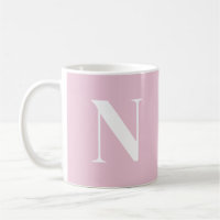 Trendy Pink C52 & White Initial Monogram Custom