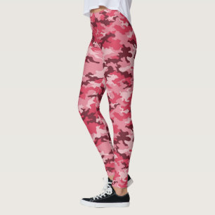 Trendy Pink Camo Leggings