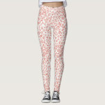 Trendy Pink Coral Leopard Pattern Leggings<br><div class="desc">Cute and trendy women's leggings featuring a hand drawn pattern of a coral pink leopard pattern.</div>