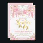 Trendy Pink Dreamcatcher Sleepover Slumber Party Invitation<br><div class="desc">Invite your guests to a birthday sleepover with this super girly slumber party invitation! Blush, pink, gold color palette, pretty flowers and dreamy feathers topped with sprinkles of cheerful confetti are the heart and soul of this design. Add your custom wording to this design, or click the "Customize Further" button...</div>