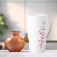 Trendy Pink Girls Name Handwritten Script Custom