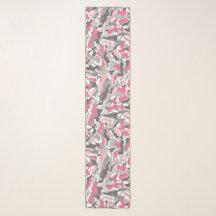 trendy Pink Gray Camo Pattern