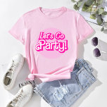 Trendy pink let's go party Bachelorette Party T-Shirt<br><div class="desc">Trendy retro Pink Let's Go Bachelorette  Party T-Shirt - available in multiple styles,  sizes and colours.</div>