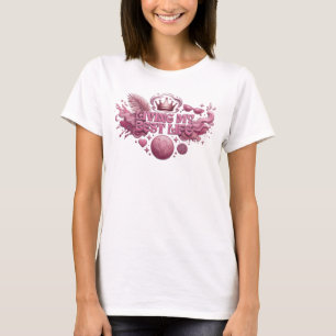 Trendy Pink LIVING MY BEST LIFE Shirt Design