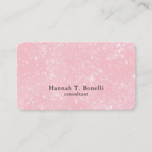 Trendy Pink Plain Creative Modern Feminine Business Card