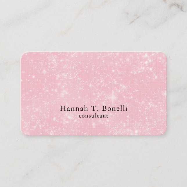 Trendy Pink Plain Creative Modern Feminine Business Card (Front)
