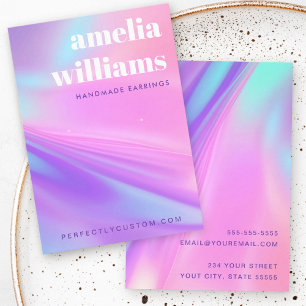 Trendy pink purple gradient earring display card