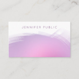 Trendy Pink Purple Modern Elegant Professional Business Card