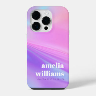 Trendy pink purple pastel gradient iPhone 14 pro case