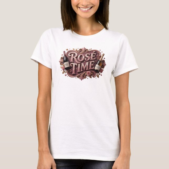 Trendy Pink ROS TIME Quote Shirt (Front)
