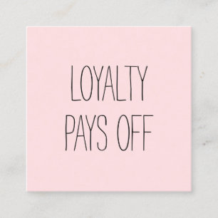 Trendy pink simple modern minimalist loyalty card