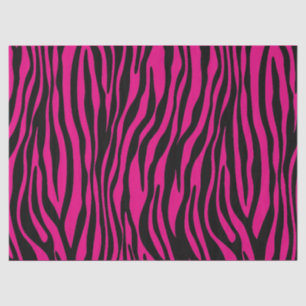 Trendy Pink Zebra Print Pattern Tissue Paper