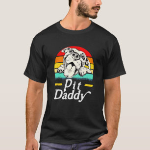 Trendy Pitbull Dad Vintage Pit Daddy 80 Style Retr T-Shirt