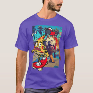 Trendy Pizza On A Skateboard Dog Chase 33465677 T-Shirt