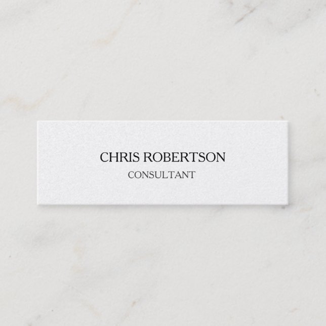Trendy Plain Attractive Special Modern Mini Business Card (Front)
