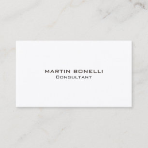 Trendy Plain Clean Simple Business Card