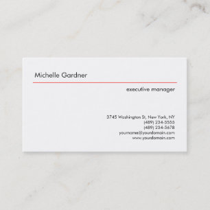 Trendy Plain Creative Modern Minimalist Business Card