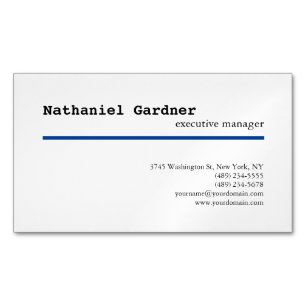 Trendy Plain Creative Modern Minimalist Magnetic Business Card