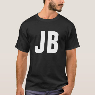 Trendy plain simple bold monogram initials T-Shirt
