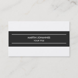Trendy Plain Simple Grey White Business Card