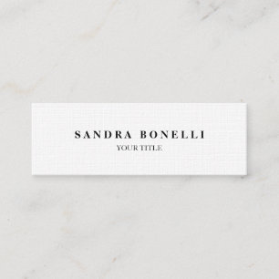 Trendy Plain Slim Professional Minimalist Mini Business Card