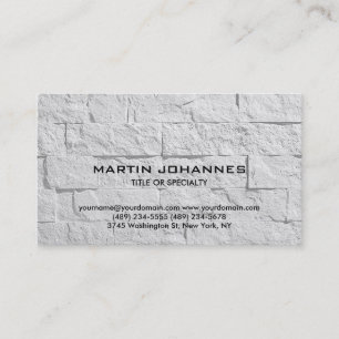 Trendy Plain Wall Brick Design Business Card