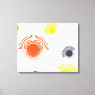 Trendy, playful, lively, cool, circular geometric canvas print