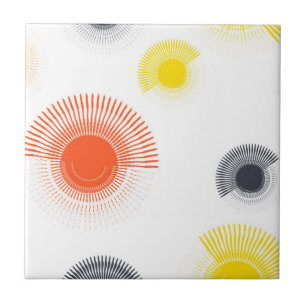 Trendy, playful, lively, cool, circular geometric tile