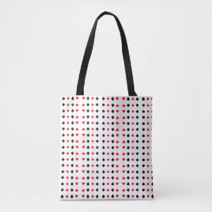 Trendy Playing Cards Pattern Print Shoulder Tote Bag