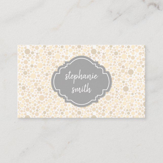 Trendy Polka Dot Pattern Variation Business Card (Front)
