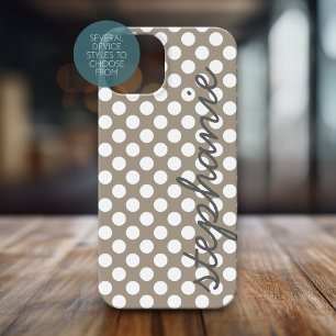 Trendy Polka Dot Pattern with personalised name