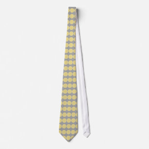 Trendy Polka Dot Pattern - Yellow On Grey Tie
