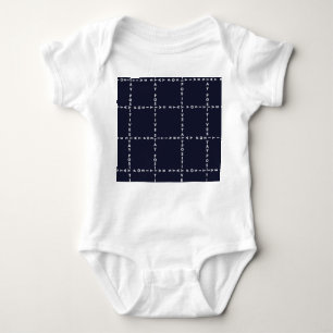 Trendy 'Positive' pattern, grid check. Baby Bodysuit