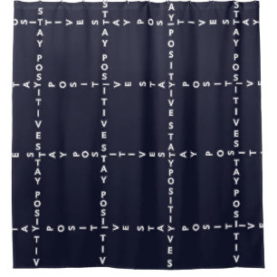 Trendy 'Positive' pattern, grid check. Shower Curtain