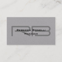 Trendy Premium Grey Monogram Minimalist Plain
