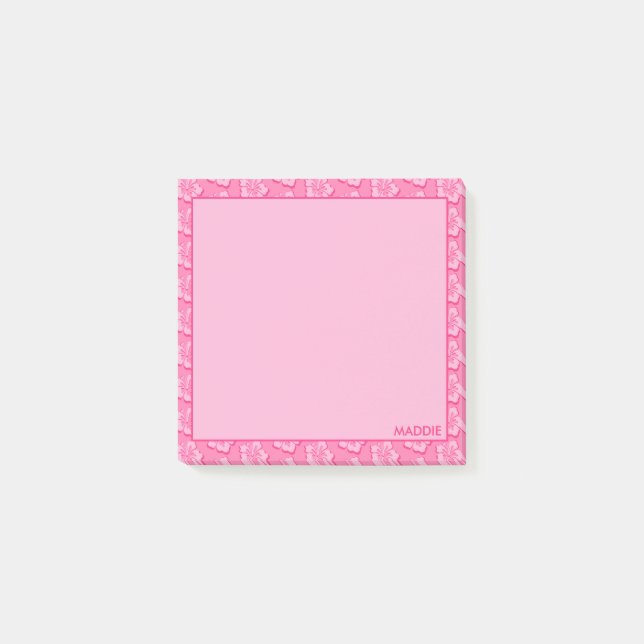 Trendy Preppy Tropical Floral  Post-it Notes (Front)