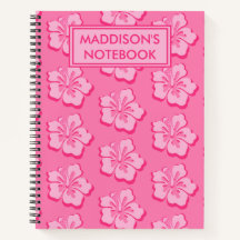Trendy Preppy Tropical Floral School Subject 