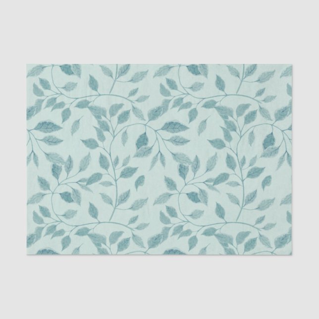 Trendy Pretty Botanical Greenery Pattern Tissue Paper (Front)