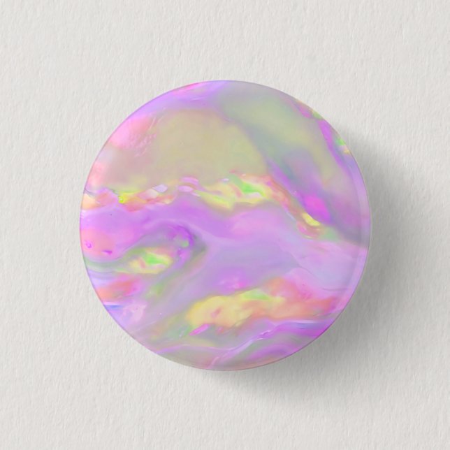 Trendy pretty colourful abstract waves 3 cm round badge (Front)