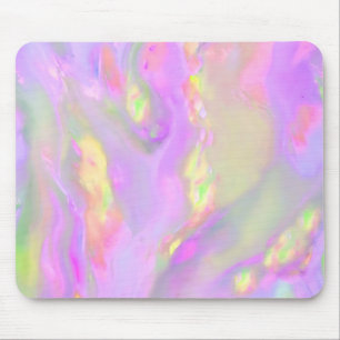 Trendy pretty colourful abstract waves mouse pad