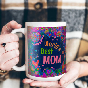 Trendy Pretty Floral World’s Best Mum Inspirivity Coffee Mug