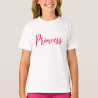 Trendy Princess Print T-shirt Design Pink